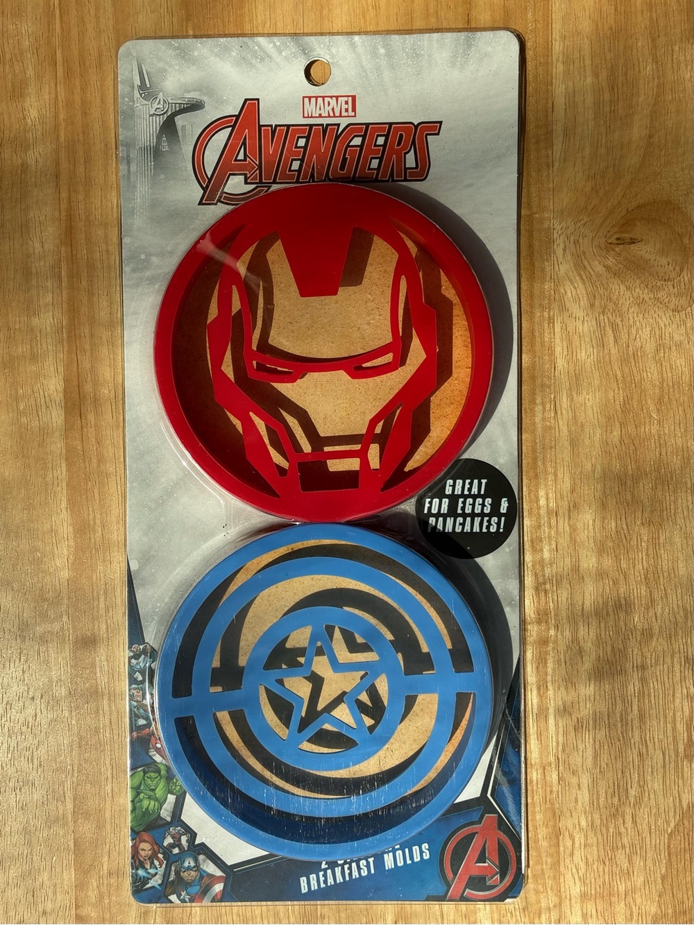 Marvel Avengers Silicone Pancake & Egg Molds 2 Pack Iron Man Captain America